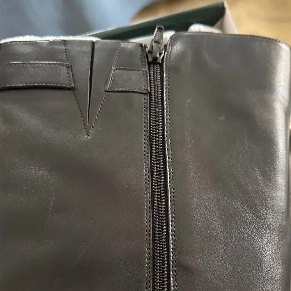 NWT Ralph Lauren Margarite Black Leather 1" Heel Riding Boots Size 9.5 wide calf - Picture 4 of 16